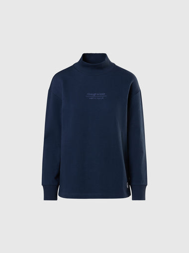 hover | Navy blue | hight-neck-sweatshirt-091161