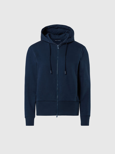 hover | Navy blue | hooded-full-zip-sweatshirt-091163