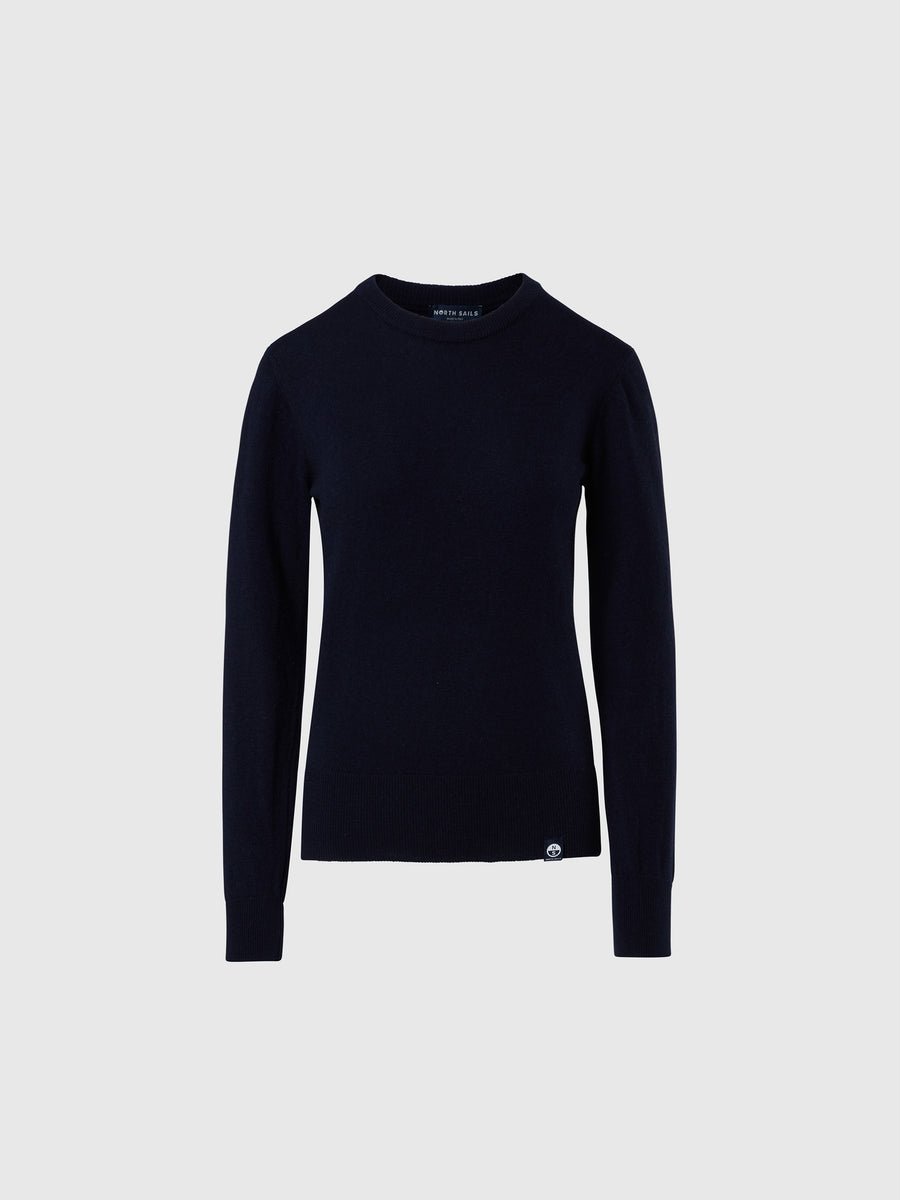 hover | Navy blue | crewneck-12gg-knitwear-095481