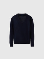 hover | Navy blue | v-neck-12-gg-knitwear-095482