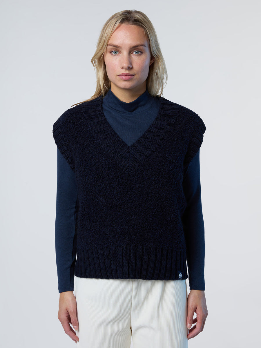 1 | Navy blue | v-neck-vest-5gg-knitwear-095489