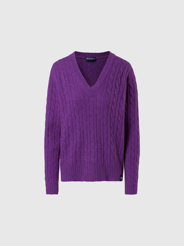 hover | Mauve | v-neck-7gg-knitwear-095491