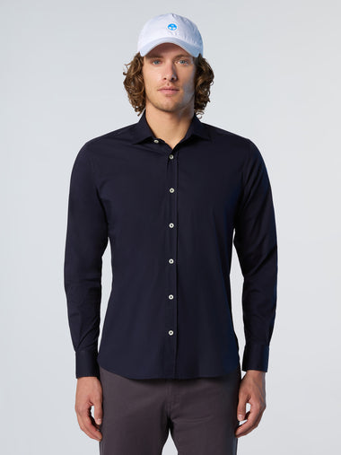 1 | Navy blue | poplin-shirt-27m605