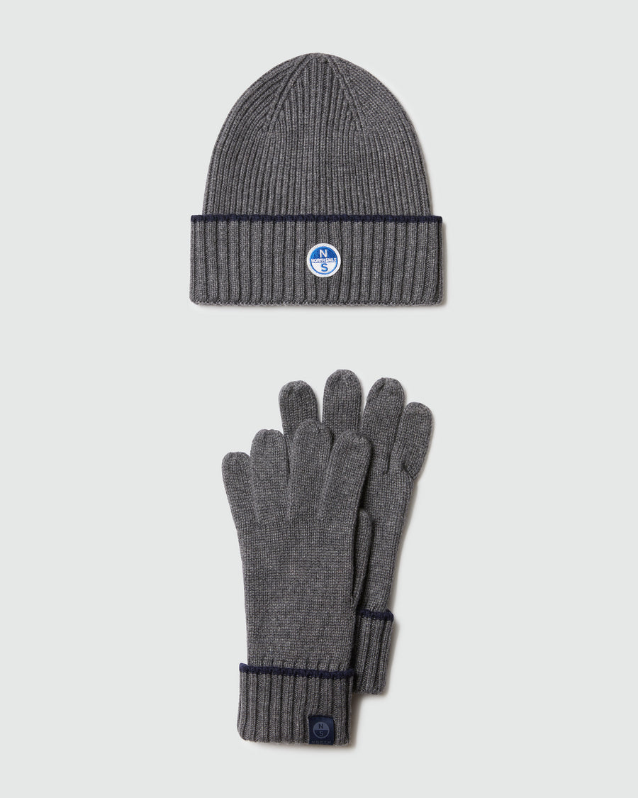 hover | Medium grey melange | gift-box-%28-beanie-and-glove%29-623296