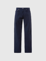 hover | Navy blue | stripe-regular-5-pocket-denim-long-trouser-673044