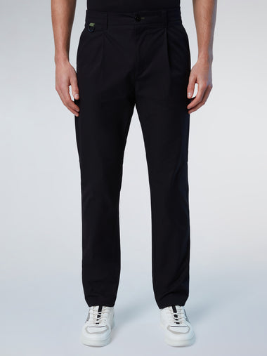 1 | Black | black-arrow-pleated-regular-fit-chino-long-trouser-673134