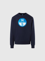 hover | Navy blue | basic-crewneck-sweatshirt-wlogo-691222