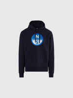 hover | Navy blue | basic-hooded-sweatshirt-wlogo-691223