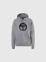 hover | Grey melange | basic-hooded-sweatshirt-wlogo-691223