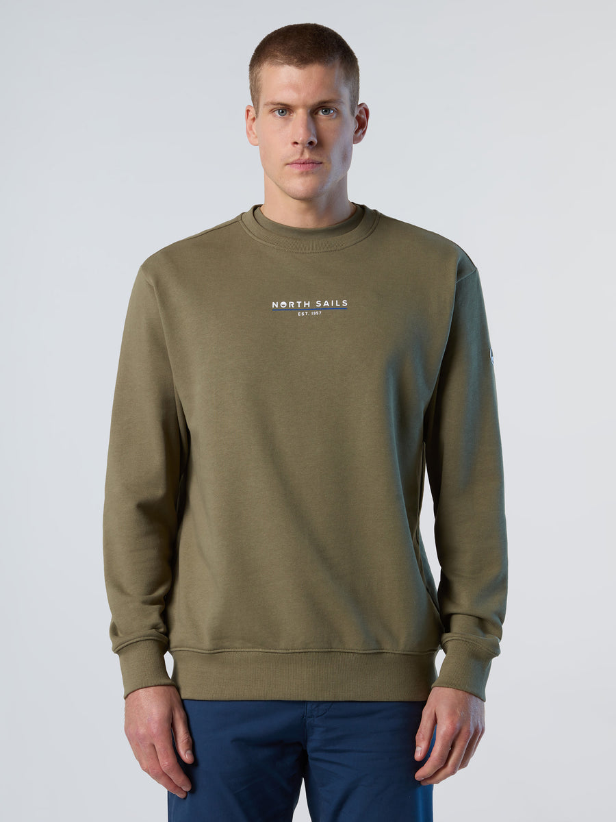 1 | Dusty olive | basic-crewneck-sweatshirt-comfort-fit-691226