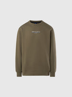 hover | Dusty olive | basic-crewneck-sweatshirt-comfort-fit-691226