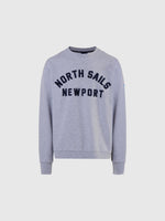 hover | Grey melange | crewneck-sweatshirt-newport-3d-embroidery-691243