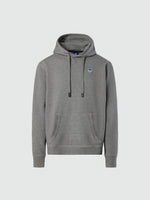 hover | Medium grey melange | hooded-sweatshirt-wlogo-691257