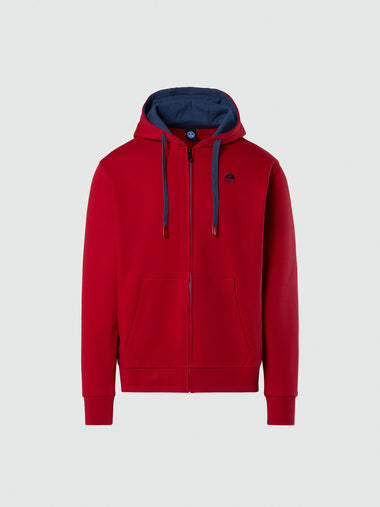 hover | Red lava | hooded-full-zip-sweatshirt-wlogo-691260