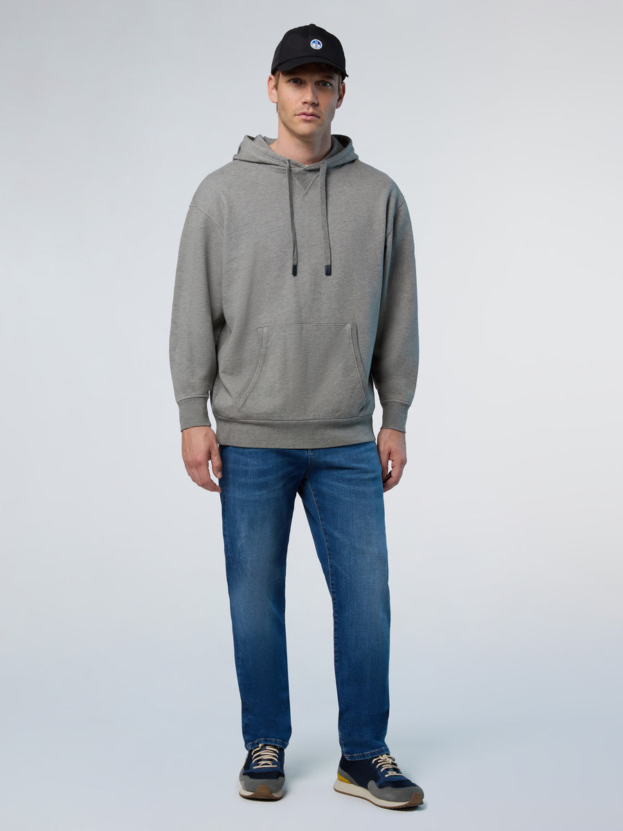 5 | Medium grey melange | hooded-sweatshirt-wlogo-691262