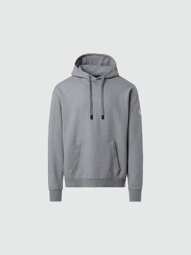 hover | Medium grey melange | hooded-sweatshirt-wlogo-691262