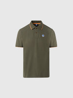 hover | Dusty olive | polo-short-sleeve-collar-wstriped-in-contrast-692452