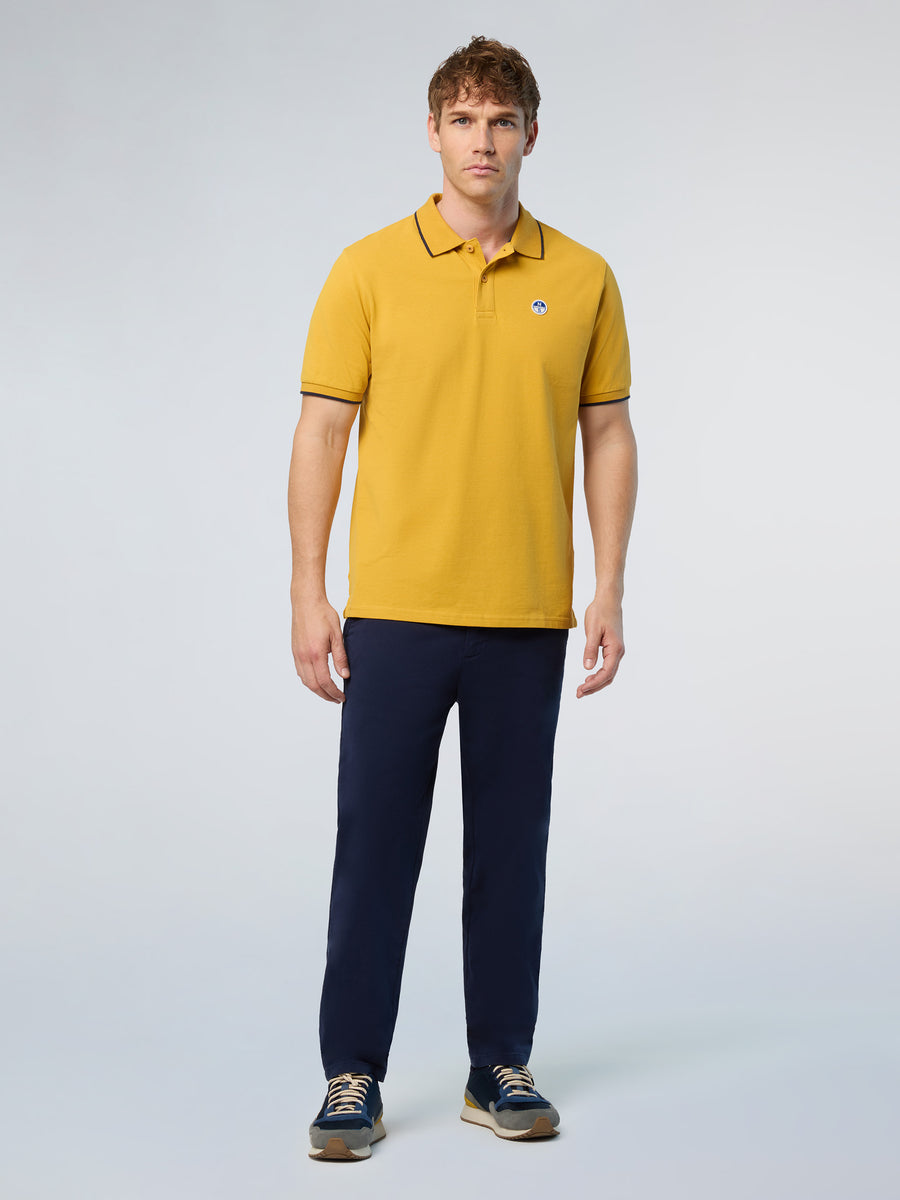 5 | Golden spice | polo-short-sleeve-collar-wstriped-in-contrast-692452