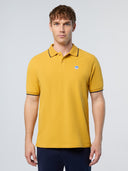 1 | Golden spice | polo-short-sleeve-collar-wstriped-in-contrast-692452