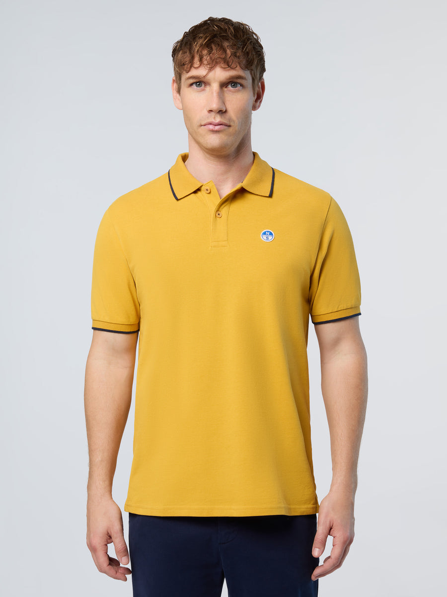 1 | Golden spice | polo-short-sleeve-collar-wstriped-in-contrast-692452