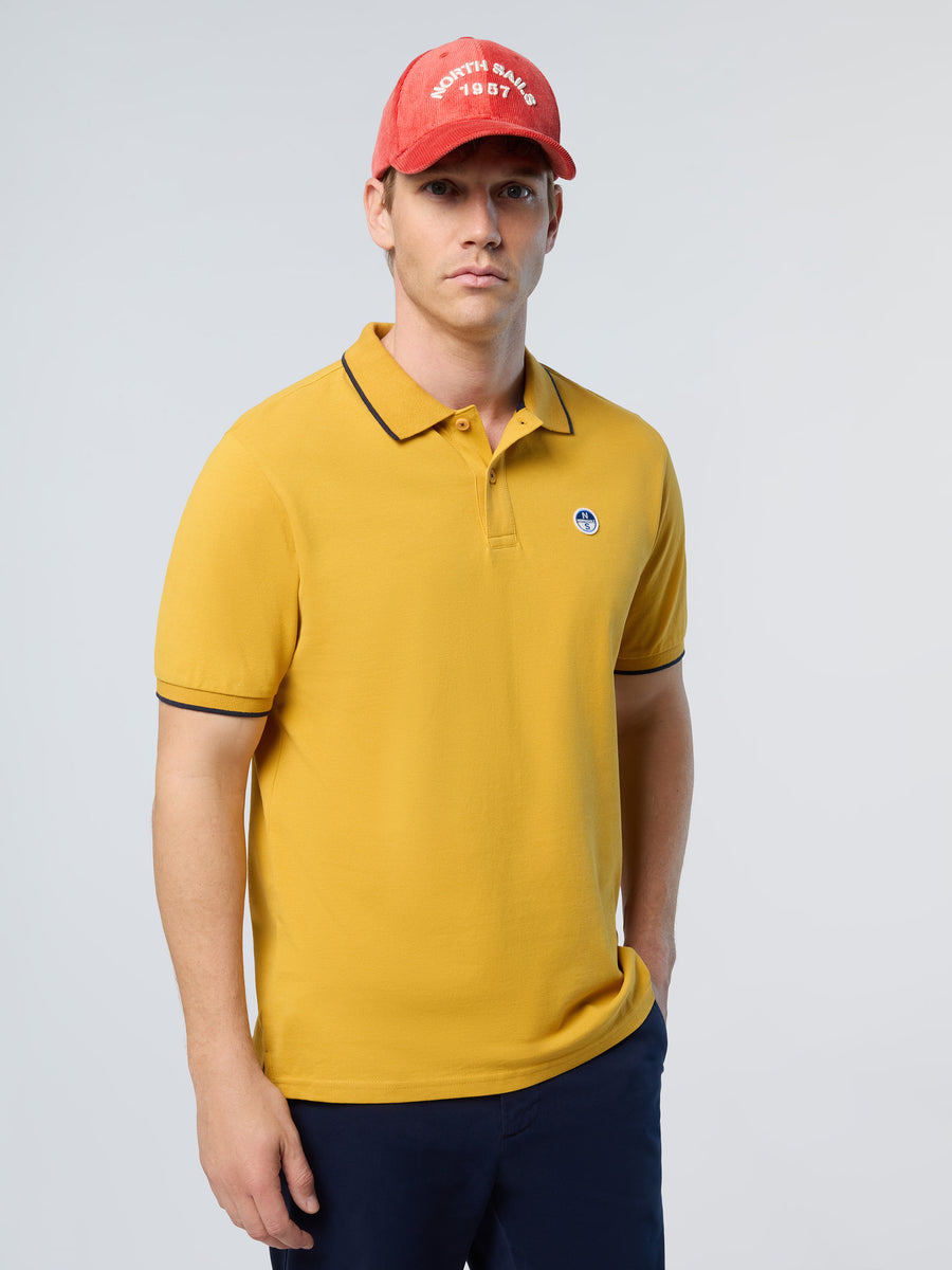 2 | Golden spice | polo-short-sleeve-collar-wstriped-in-contrast-692452