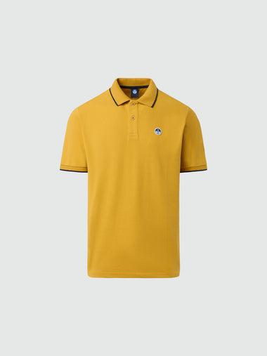 hover | Golden spice | polo-short-sleeve-collar-wstriped-in-contrast-692452