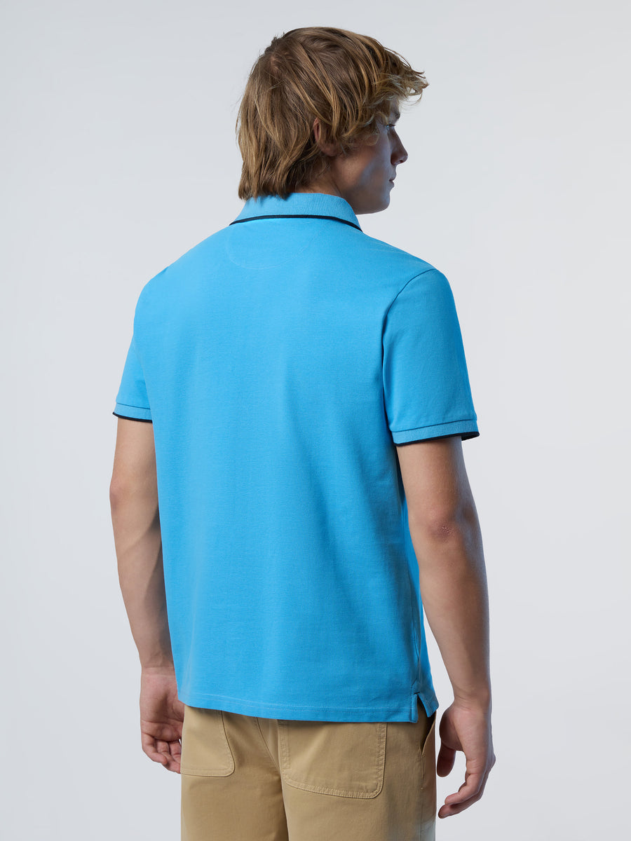 4 | Azzurro | polo-short-sleeve-collar-wstriped-in-contrast-692452