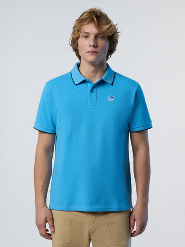 1 | Azzurro | polo-short-sleeve-collar-wstriped-in-contrast-692452