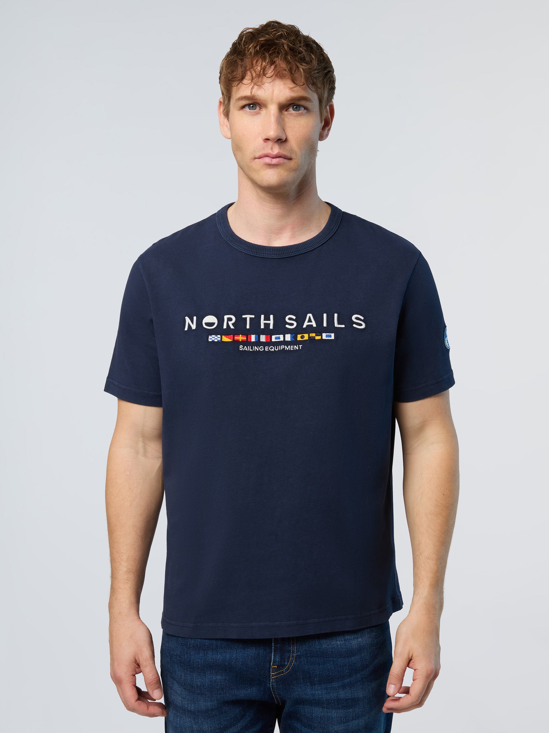 T shirt with flag print North Sails