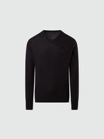 hover | Black | v-neck-12gg-knitwear-699774