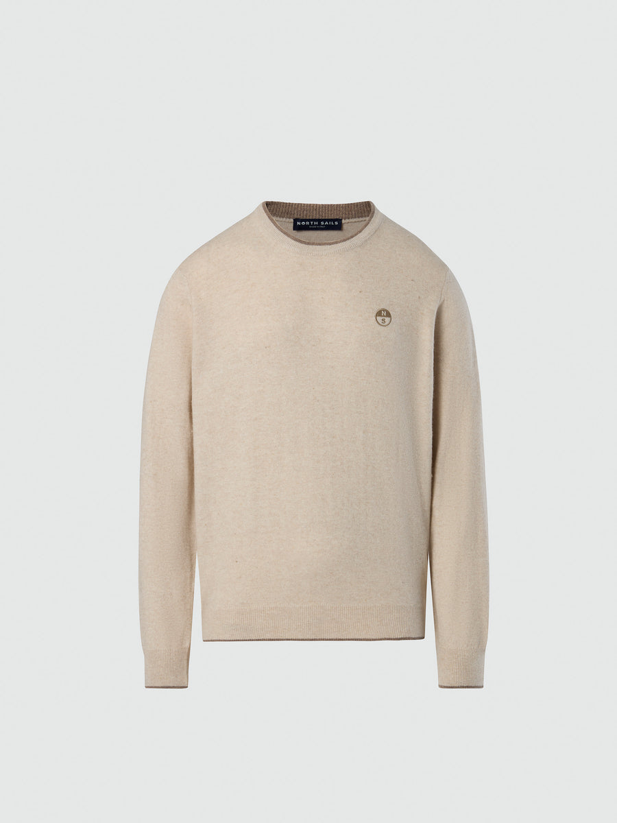 hover | Taupe melange | crewneck-12gg-knitwear-699775