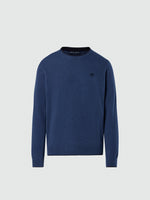 hover | China blue melange | crewneck-12gg-knitwear-699775