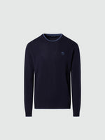 hover | Navy blue | crewneck-12gg-knitwear-699775