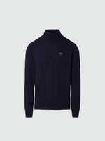 hover | Navy blue | turtle-neck-12gg-knitwear-699777