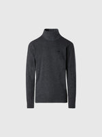 hover | Dark grey melange | turtle-neck-12gg-knitwear-699777