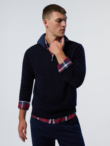 2 | Navy blue | half-zip-12gg-knitwear-699778