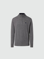 hover | Medium grey melange | half-zip-12gg-knitwear-699778