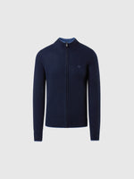 hover | Navy blue | full-zip-7gg-knitwear-699780