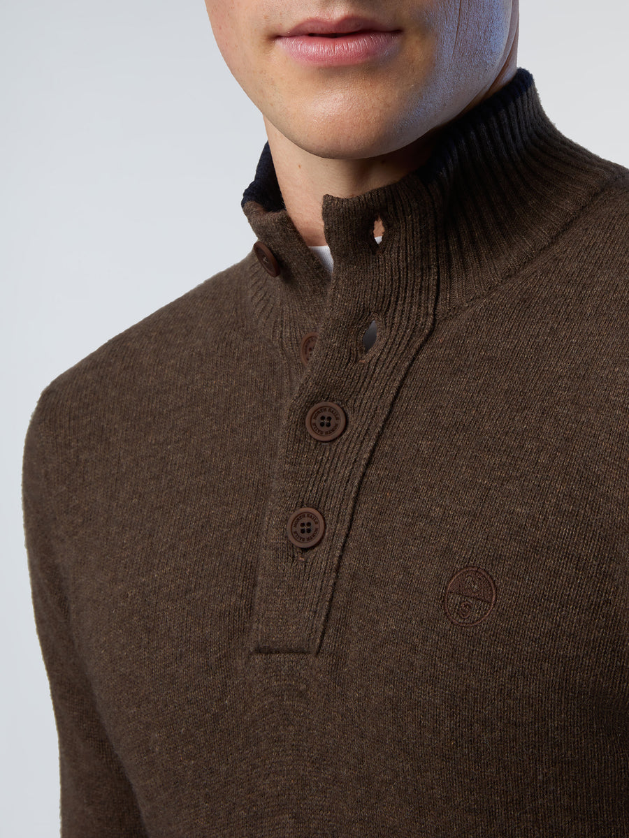 6 | Walnut melange | half-button-7gg-knitwear-699781