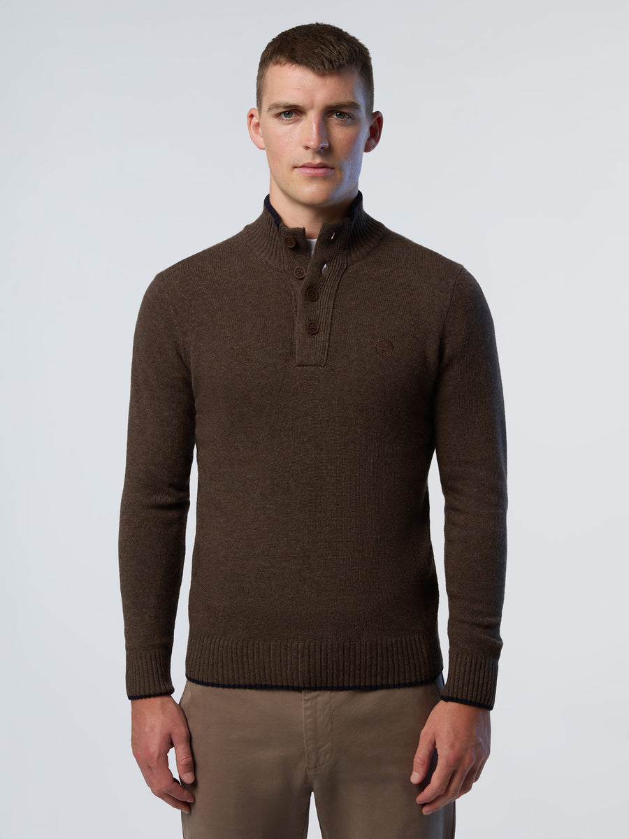 1 | Walnut melange | half-button-7gg-knitwear-699781