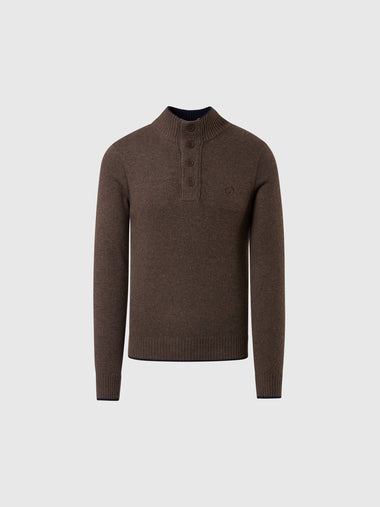 hover | Walnut melange | half-button-7gg-knitwear-699781