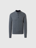 hover | Medium grey melange | half-button-7gg-knitwear-699781