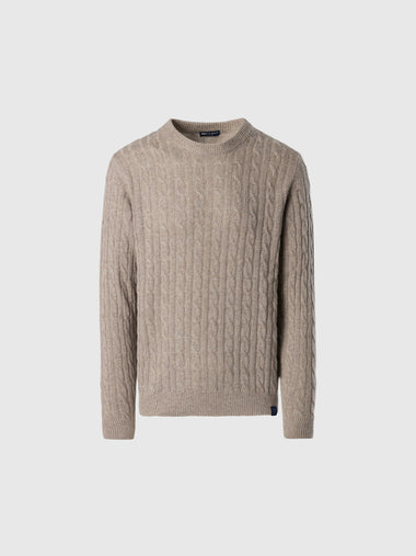 hover | Fossil melange | crewneck-7gg-knitwear-699782