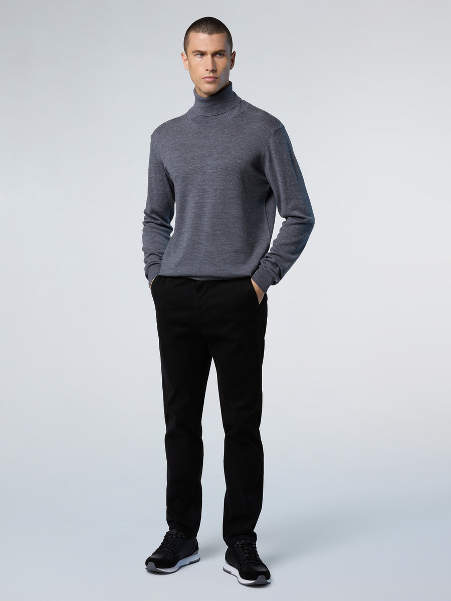 5 | Medium grey melange | turtle-neck-12gg-knitwear-699791