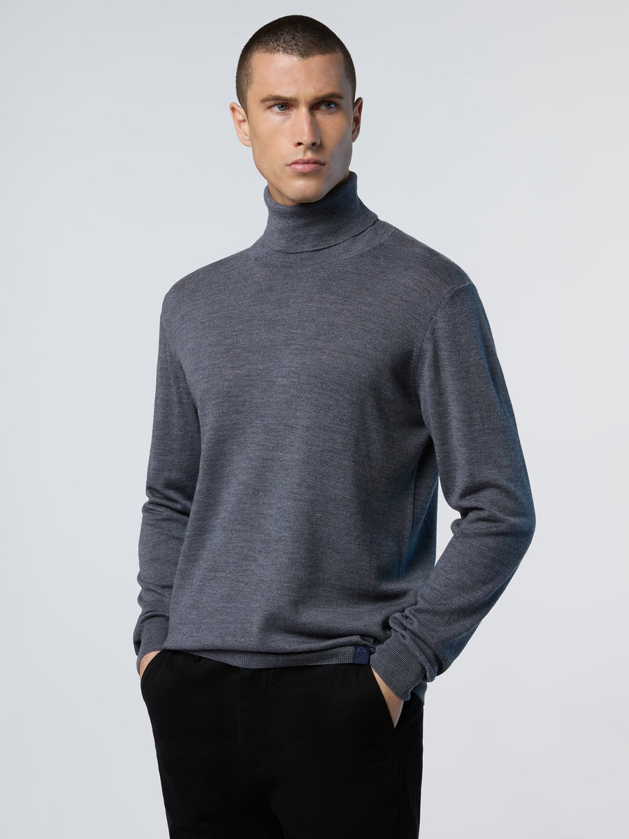 2 | Medium grey melange | turtle-neck-12gg-knitwear-699791