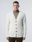 1 | Marshmallow | v-neck-cardigan-5gg-knitwear-699815