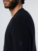 6 | Navy blue | v-neck-cardigan-5gg-knitwear-699815