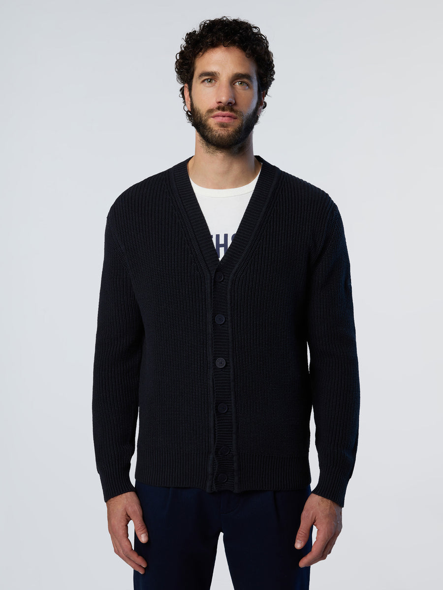 1 | Navy blue | v-neck-cardigan-5gg-knitwear-699815