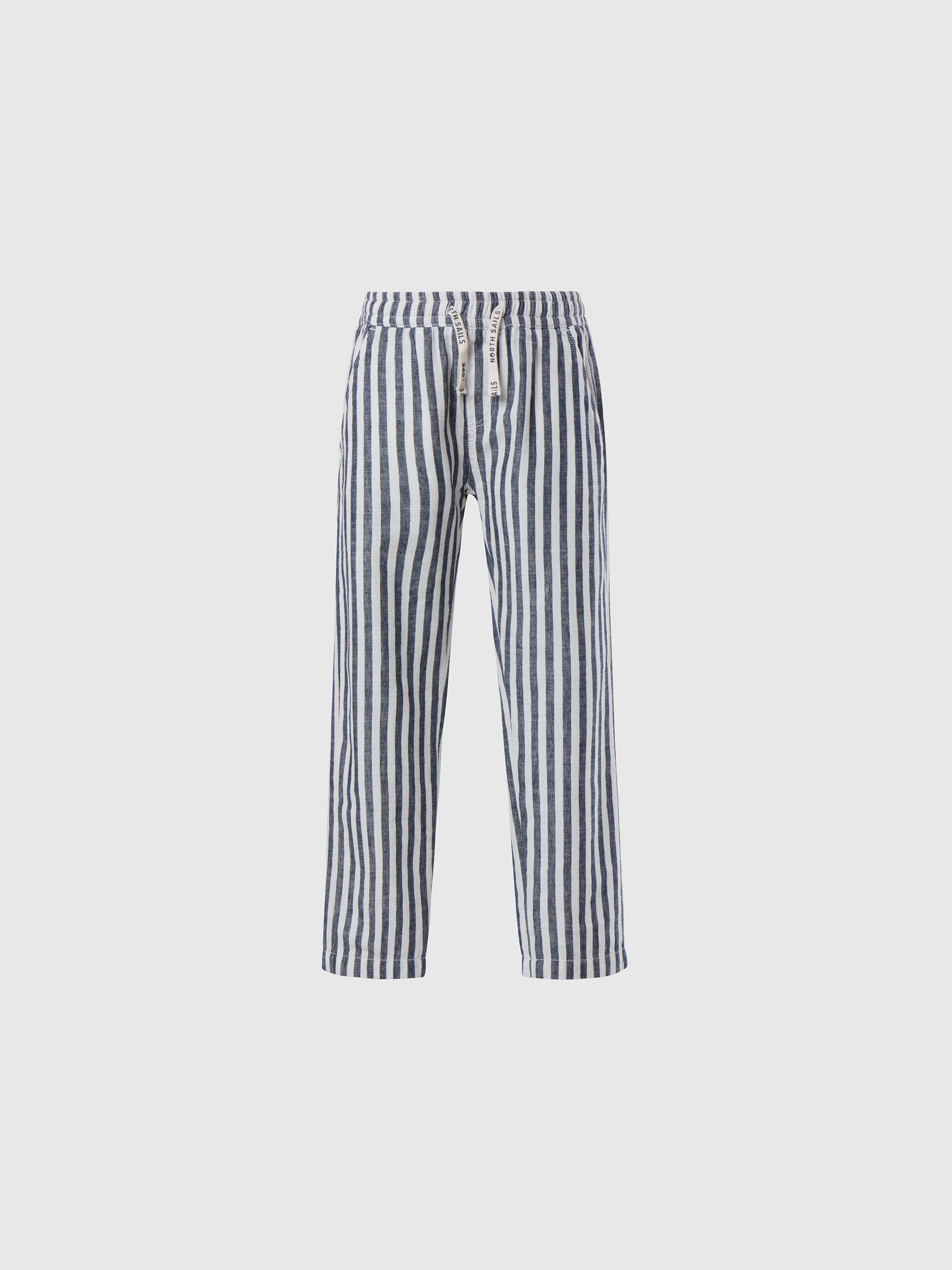 Striped pants with tie waist on sale