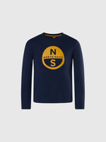 hover | Navy blue | t-shirt-long-sleeve-wgraphic-795201